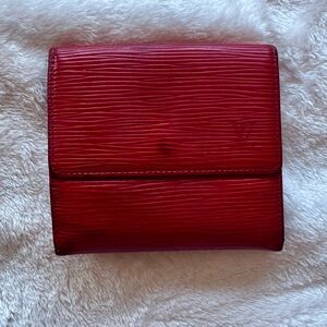 Louis Vuitton Red Epi 2-Way Wallet